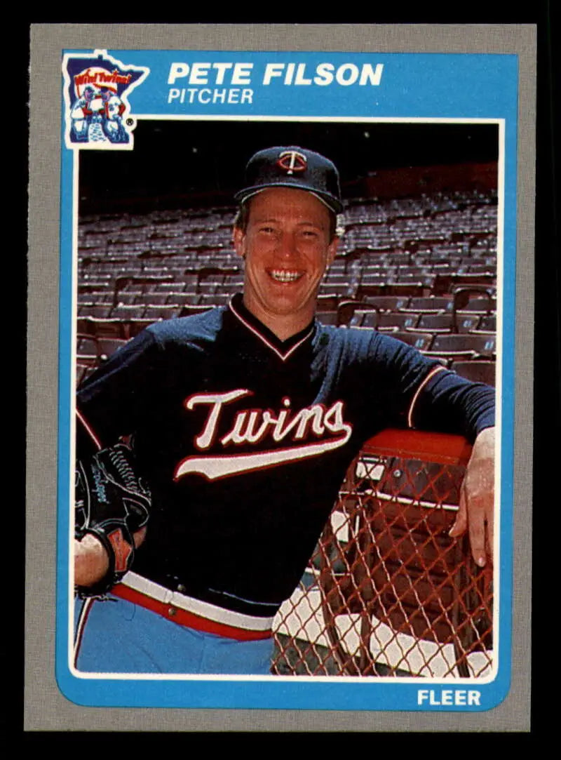 1985 Fleer #277 Pete Filson EX Excellent Minnesota Twins Baseball Card - Baseball Card Single