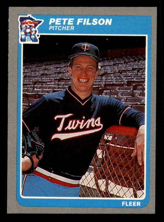 1985 Fleer #277 Pete Filson EX Excellent Minnesota Twins Baseball Card - Baseball Card Single