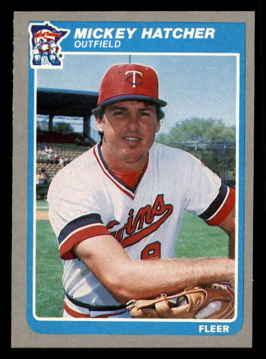 1985 Fleer #279 Mickey Hatcher EX Excellent Minnesota Twins Baseball Card - Baseball Card Single