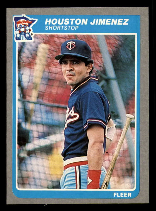 1985 Fleer #282 Houston Jimenez EX Excellent Minnesota Twins Baseball Card - Baseball Card Single