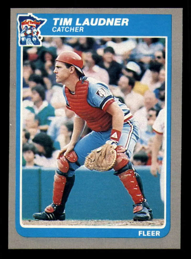 1985 Fleer #283 Tim Laudner EX Excellent Minnesota Twins Baseball Card - Baseball Card Single