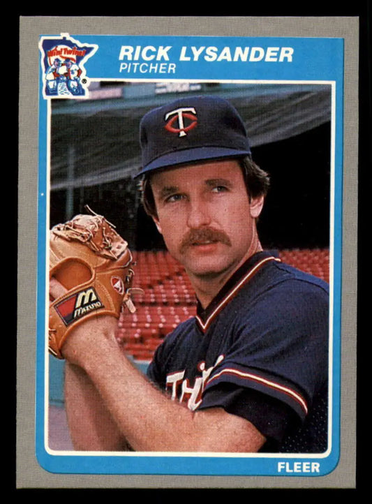 1985 Fleer #284 Rick Lysander EX Excellent Minnesota Twins Baseball Card - Baseball Card Single