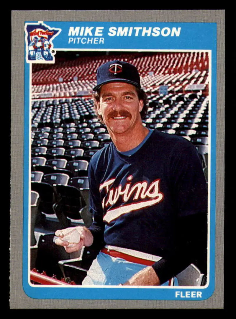 1985 Fleer #289 Mike Smithson EX Excellent Minnesota Twins Baseball Card - Baseball Card Single