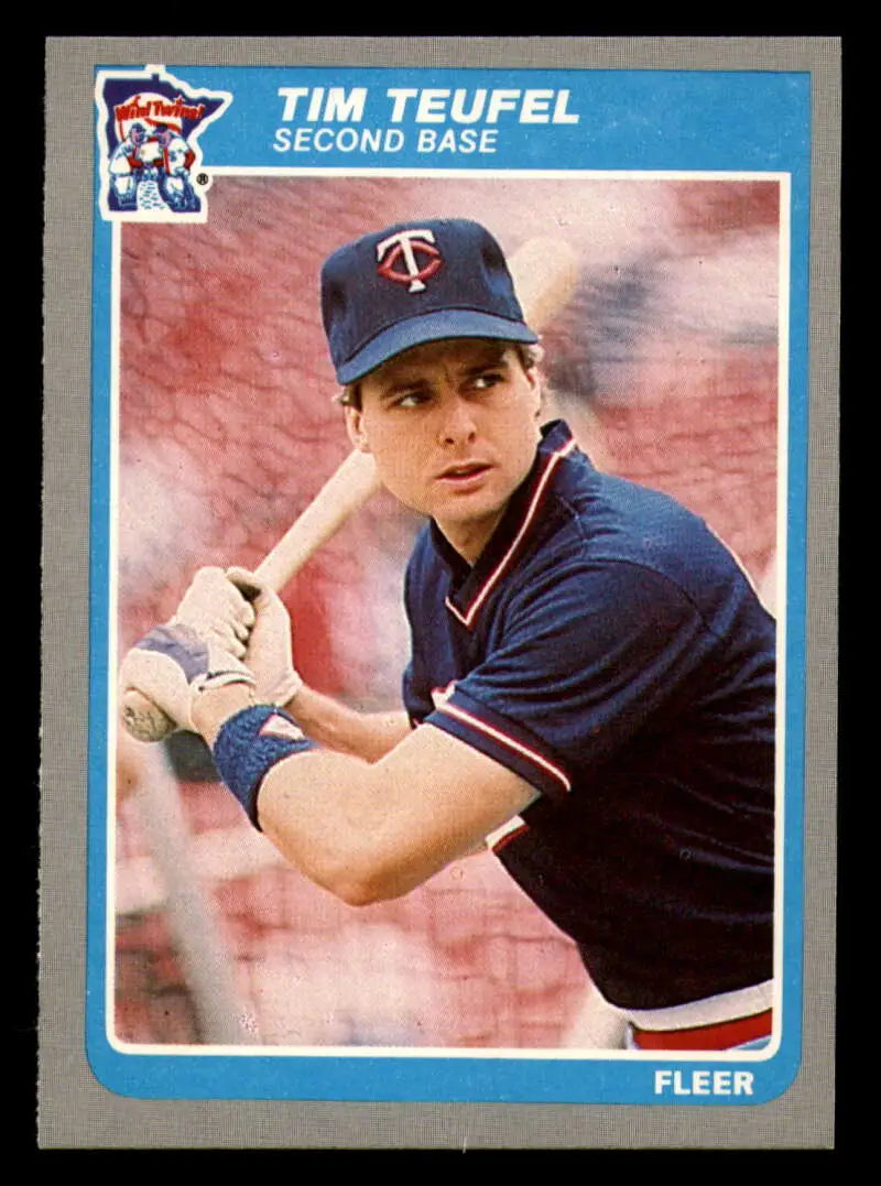 1985 Fleer #290 Tim Teufel EX Excellent Minnesota Twins Baseball Card - Baseball Card Single