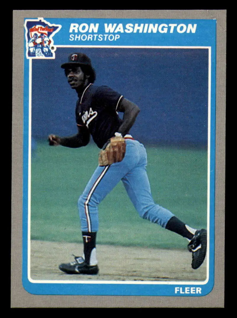 1985 Fleer #292 Ron Washington EX Excellent Minnesota Twins Baseball Card - Baseball Card Single