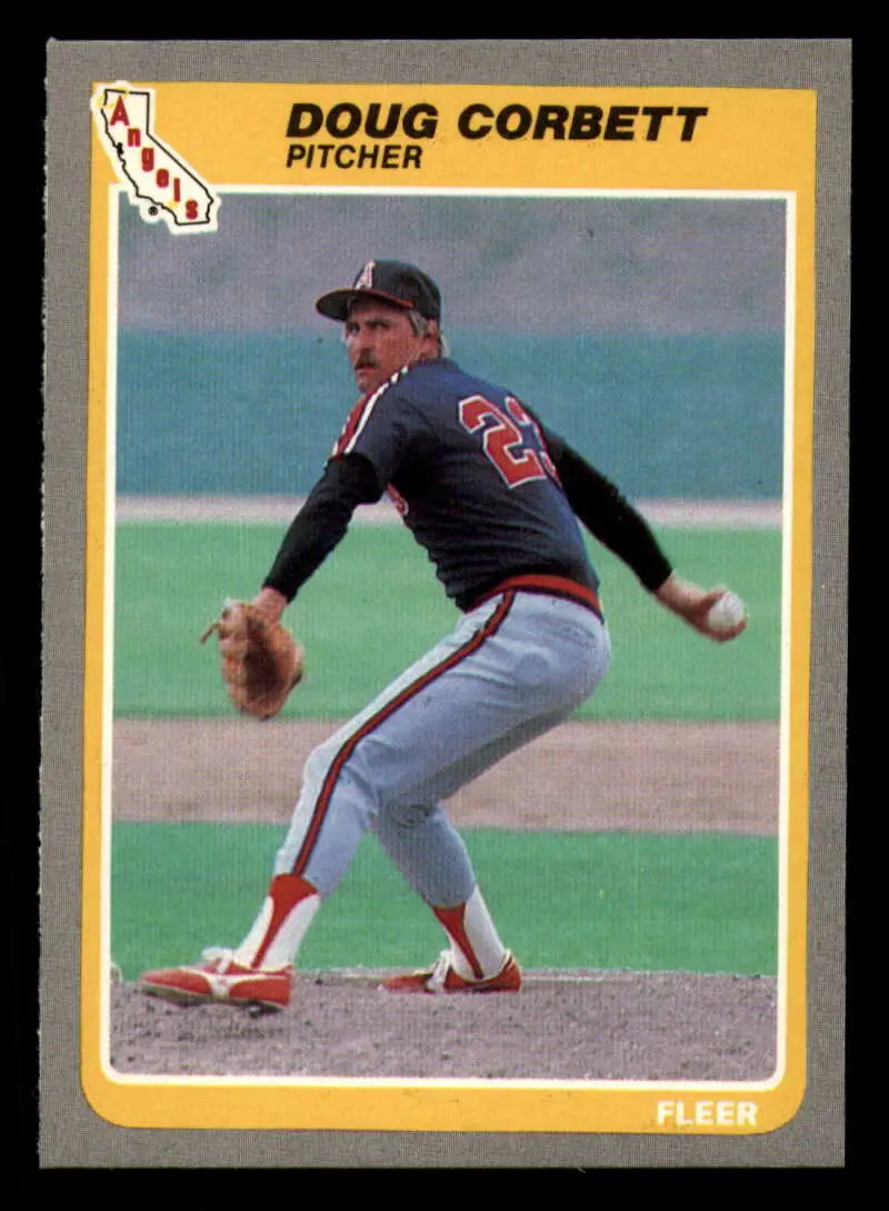 1985 Fleer #298 Doug Corbett EX Excellent California Angels Baseball Card - Baseball Card Single