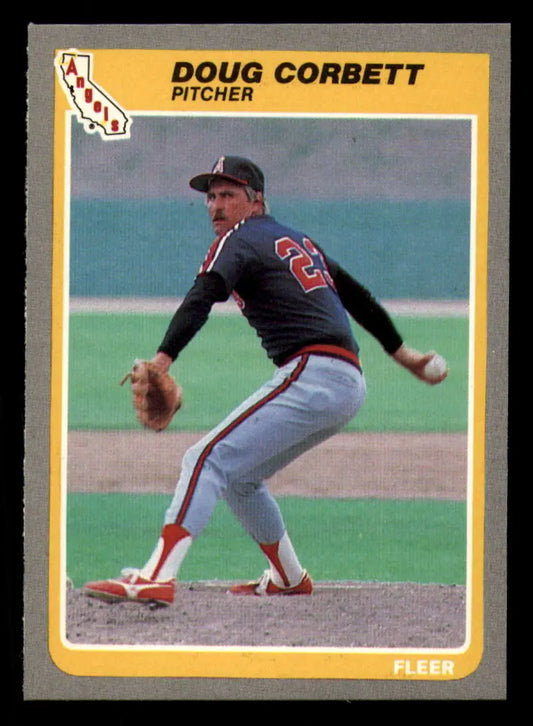 1985 Fleer #298 Doug Corbett EX Excellent California Angels Baseball Card - Baseball Card Single