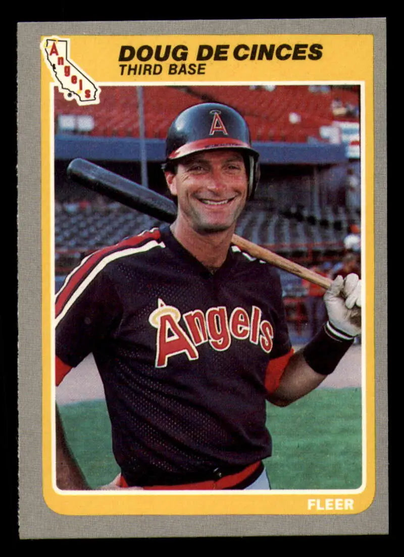 1985 Fleer #299 Doug DeCinces EX Excellent California Angels Baseball Card - Baseball Card Single