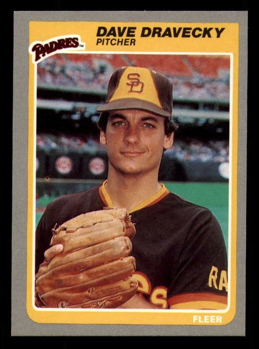 1985 Fleer #30 Dave Dravecky EX Excellent San Diego Padres Baseball Card - Baseball Card Single