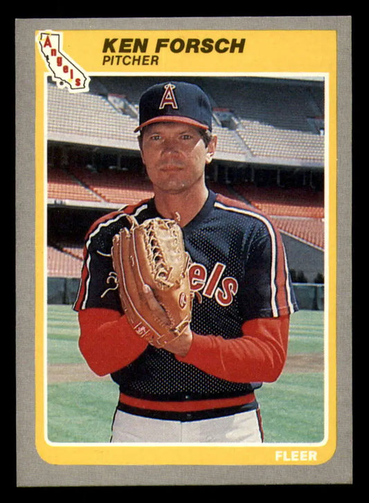 1985 Fleer #301 Ken Forsch EX Excellent California Angels Baseball Card - Baseball Card Single