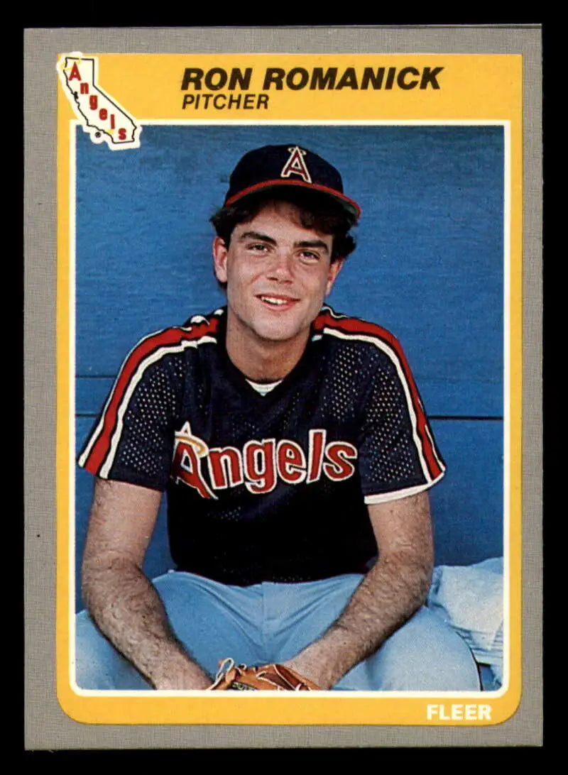 1985 Fleer #309 Ron Romanick EX Excellent California Angels Baseball Card - Baseball Card Single