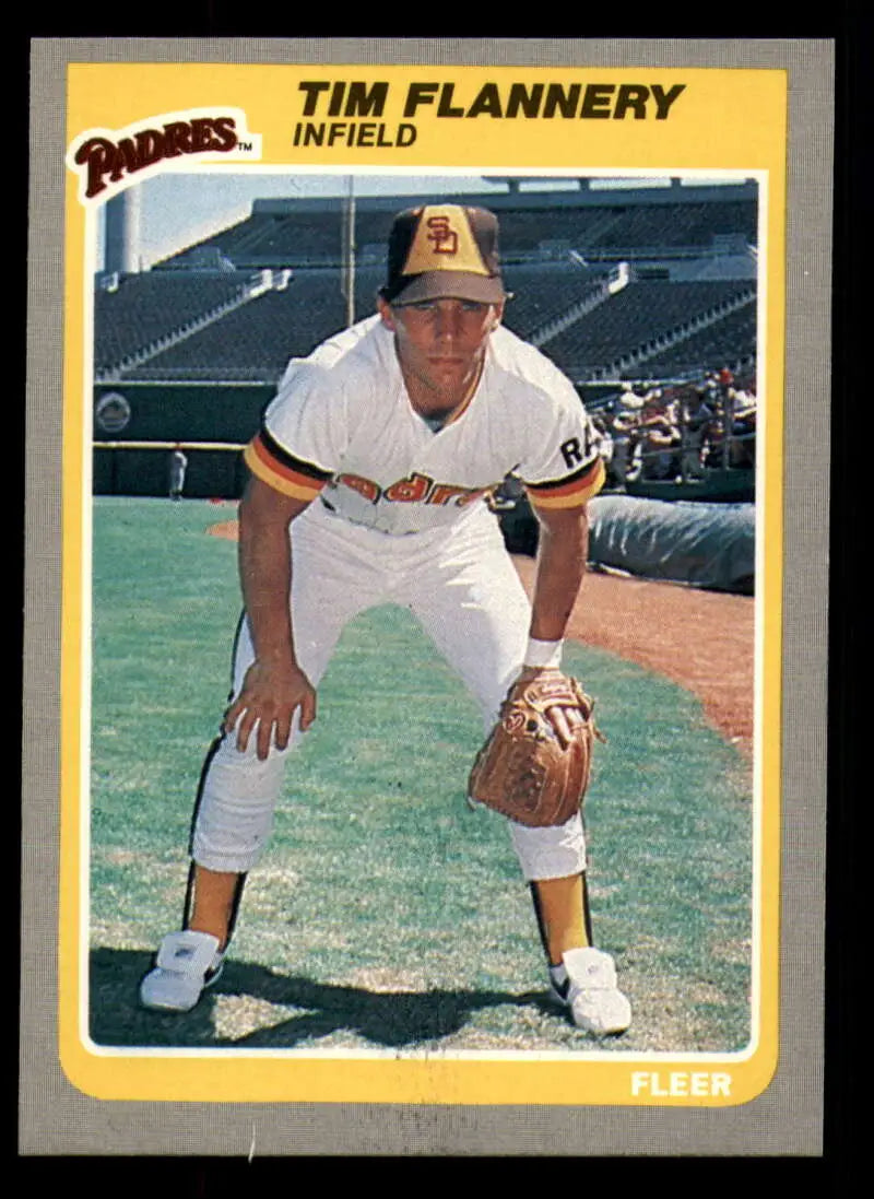 1985 Fleer #31 Tim Flannery EX Excellent San Diego Padres Baseball Card - Baseball Card Single