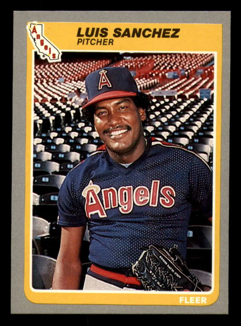 1985 Fleer #310 Luis Sanchez EX Excellent California Angels Baseball Card - Baseball Card Single