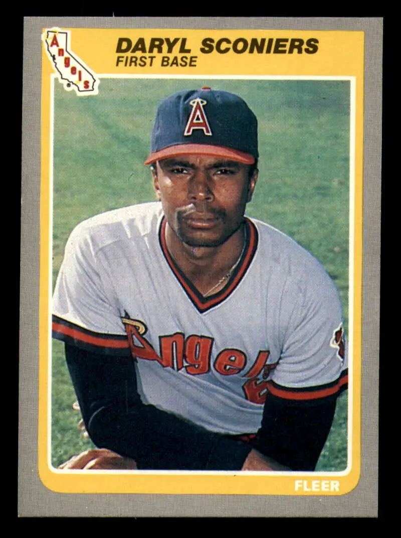 1985 Fleer #312 Daryl Sconiers EX Excellent California Angels Baseball Card - Baseball Card Single
