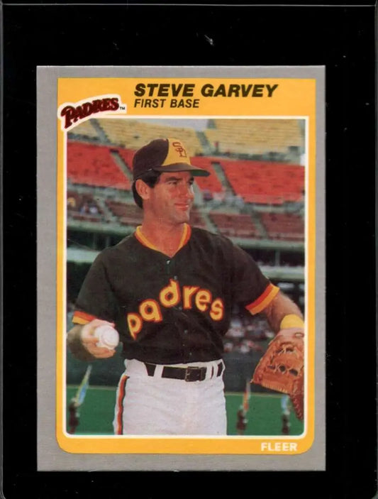 1985 Fleer #32 Steve Garvey EX Excellent San Diego Padres Baseball Card - Baseball Card Single