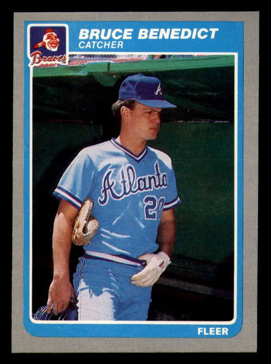 1985 Fleer #320 Bruce Benedict EX Excellent Atlanta Braves Baseball Card - Baseball Card Single
