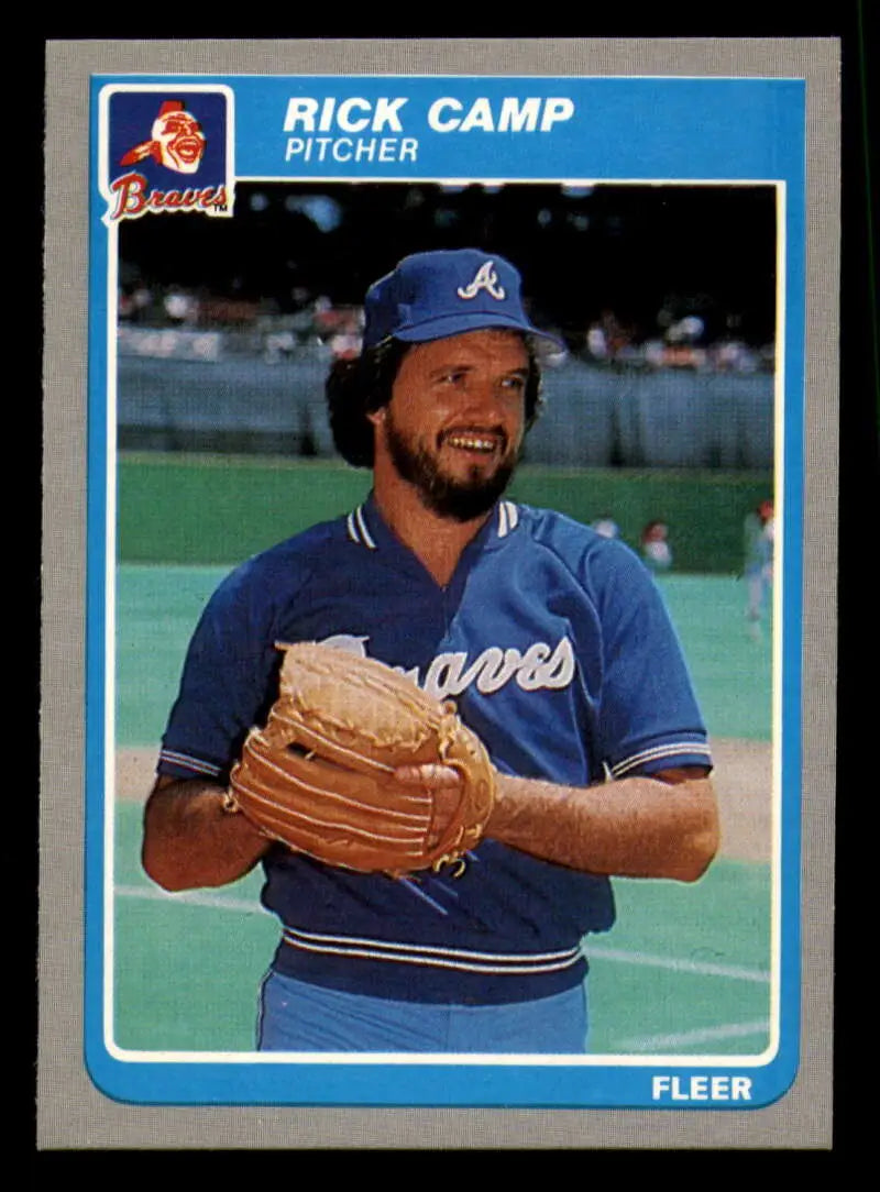 1985 Fleer #321 Rick Camp EX Excellent Atlanta Braves Baseball Card - Baseball Card Single