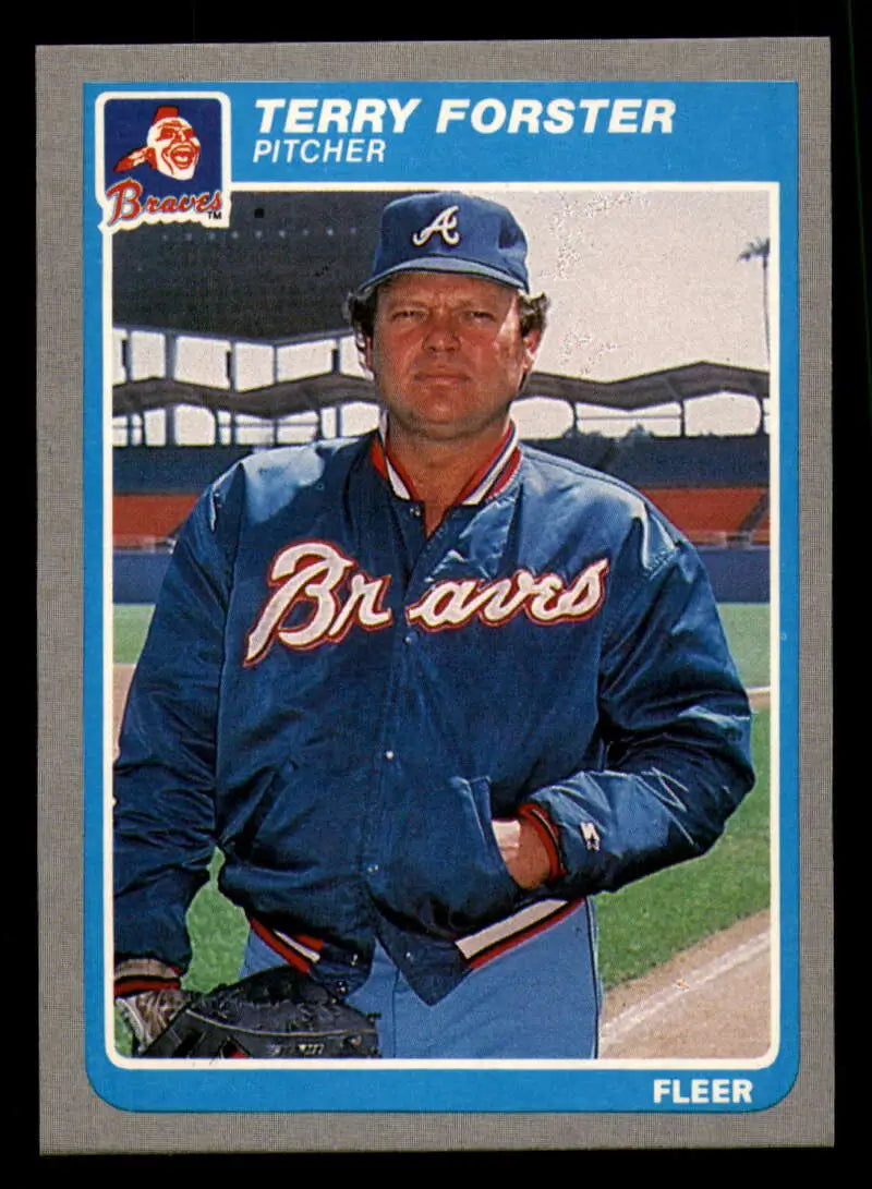 1985 Fleer #324 Terry Forster EX Excellent Atlanta Braves Baseball Card - Baseball Card Single