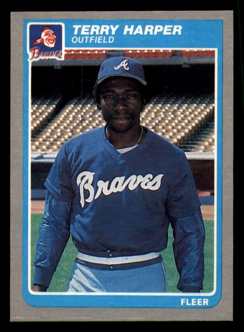 1985 Fleer #327 Terry Harper EX Excellent Atlanta Braves Baseball Card - Baseball Card Single