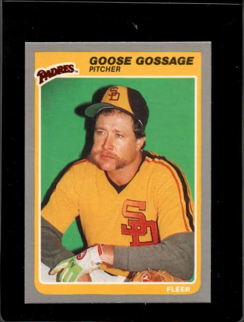 1985 Fleer #33 Rich Gossage EX Excellent San Diego Padres Baseball Card - Baseball Card Single