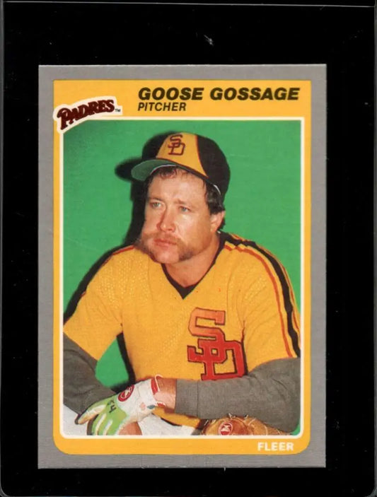 1985 Fleer #33 Rich Gossage EX Excellent San Diego Padres Baseball Card - Baseball Card Single