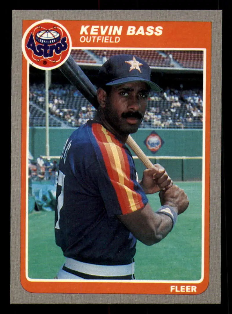 1985 Fleer #345 Kevin Bass EX Excellent Houston Astros Baseball Card - Baseball Card Single