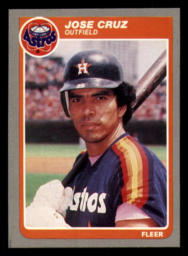 1985 Fleer #347 Jose Cruz EX Excellent Houston Astros Baseball Card - Baseball Card Single
