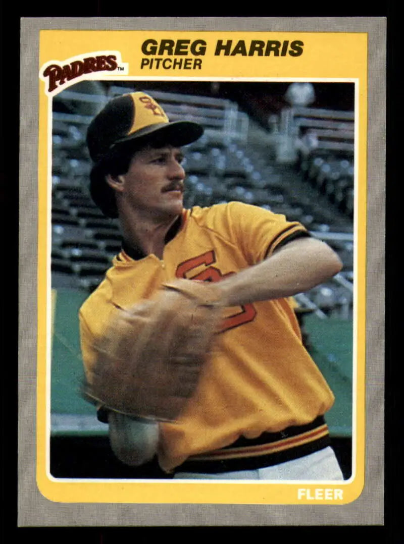 1985 Fleer #35 Greg Harris EX Excellent San Diego Padres Baseball Card - Baseball Card Single