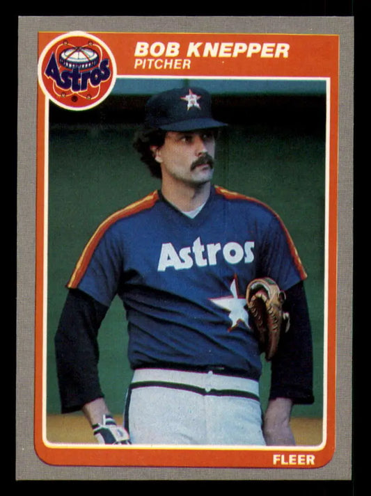 1985 Fleer #352 Bob Knepper EX Excellent Houston Astros Baseball Card - Baseball Card Single