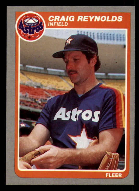 1985 Fleer #357 Craig Reynolds EX Excellent Houston Astros Baseball Card - Baseball Card Single