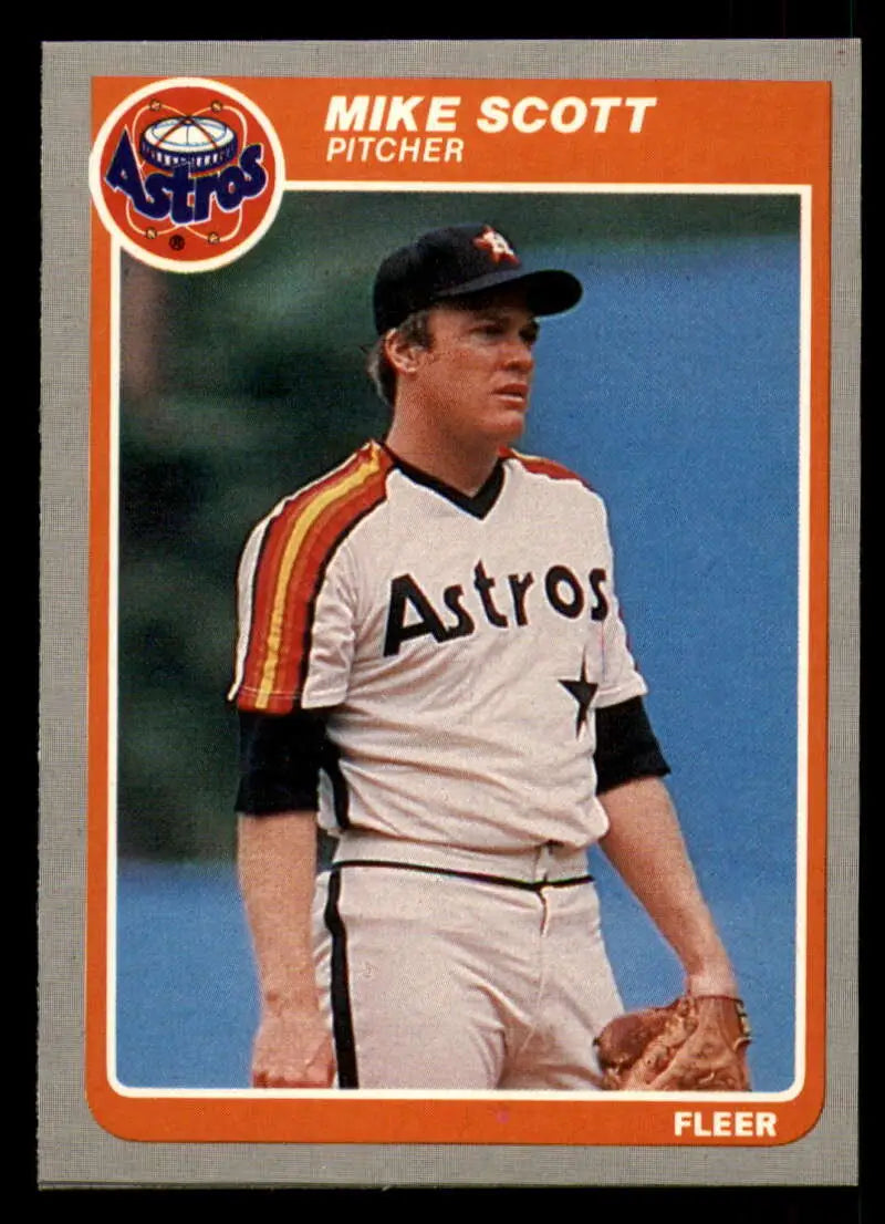 1985 Fleer #361 Mike Scott EX Excellent Houston Astros Baseball Card - Baseball Card Single