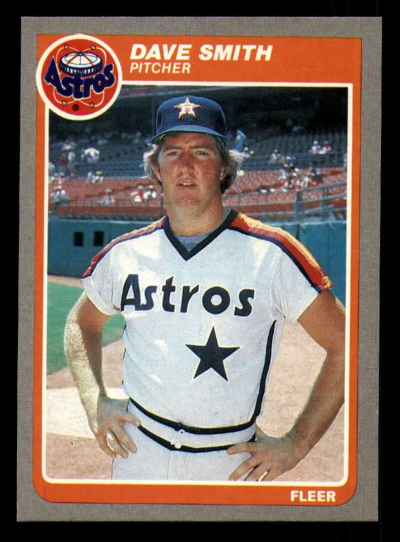 1985 Fleer #362 Dave Smith EX Excellent Houston Astros Baseball Card - Baseball Card Single