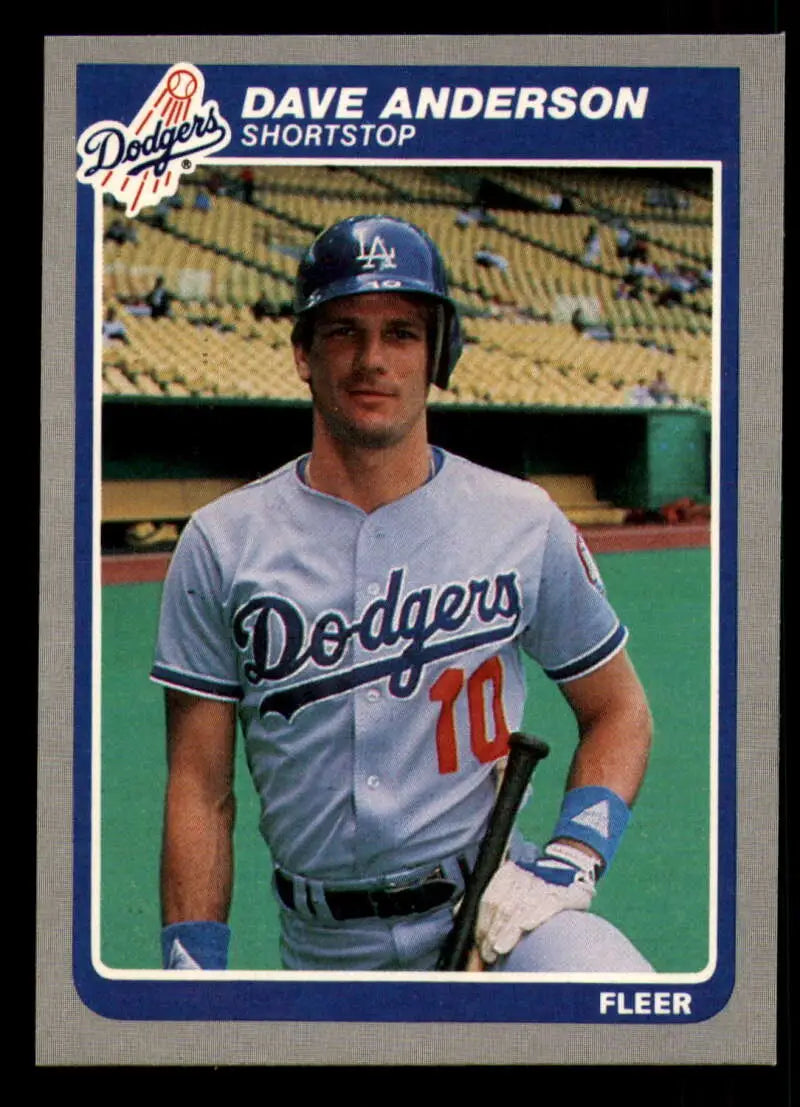 1985 Fleer #366 Dave Anderson EX Excellent Los Angeles Dodgers Baseball Card - Baseball Card Single