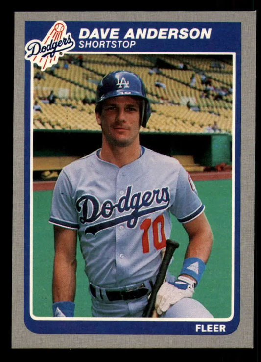1985 Fleer #366 Dave Anderson EX Excellent Los Angeles Dodgers Baseball Card - Baseball Card Single