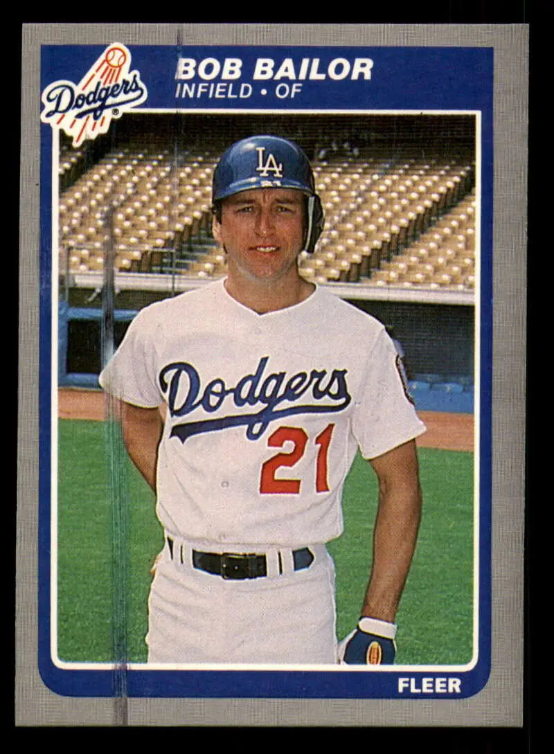 1985 Fleer #367 Bob Bailor EX Excellent Los Angeles Dodgers Baseball Card - Baseball Card Single