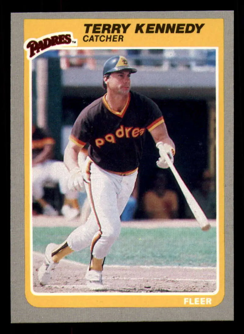 1985 Fleer #37 Terry Kennedy EX Excellent San Diego Padres Baseball Card - Baseball Card Single