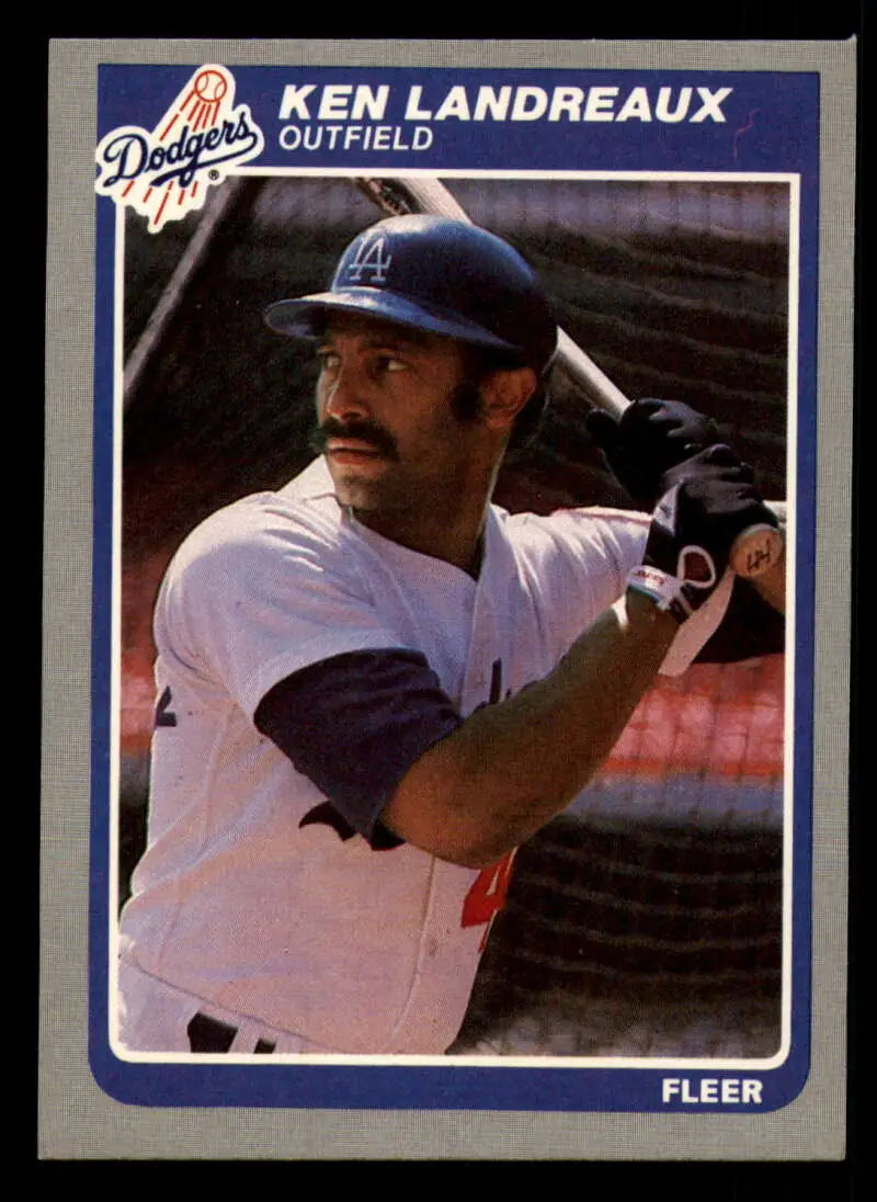 1985 Fleer #375 Ken Landreaux EX Excellent Los Angeles Dodgers Baseball Card - Baseball Card Single
