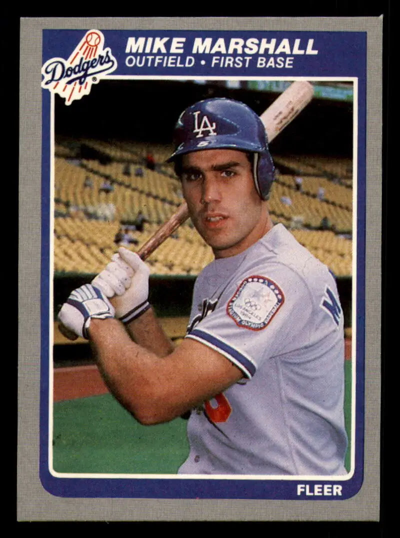 1985 Fleer #377 Mike Marshall EX Excellent Los Angeles Dodgers Baseball Card - Baseball Card Single