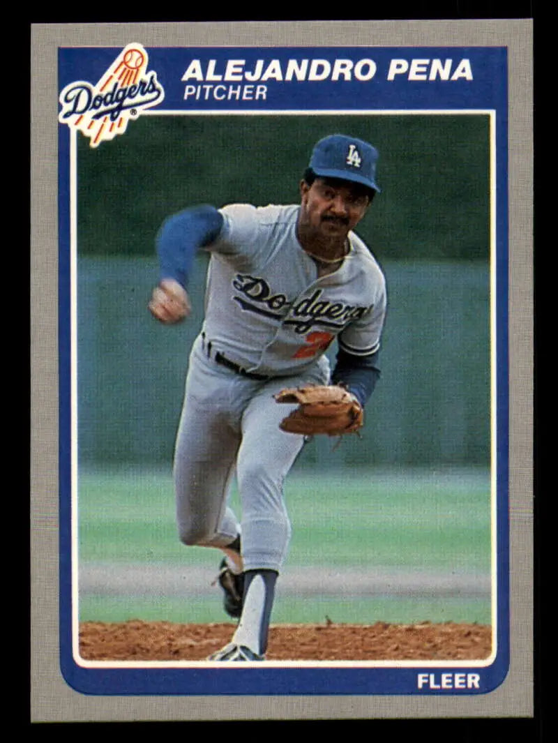 1985 Fleer #379 Alejandro Pena EX Excellent Los Angeles Dodgers Baseball Card - Baseball Card Single