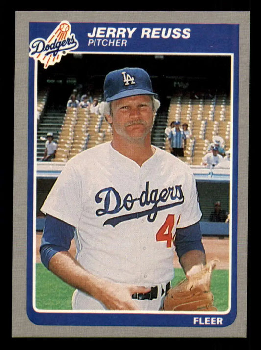1985 Fleer #380 Jerry Reuss EX Excellent Los Angeles Dodgers Baseball Card - Baseball Card Single