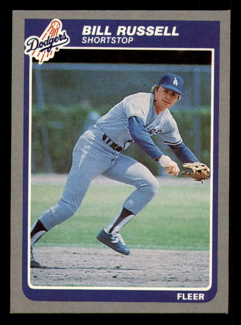 1985 Fleer #383 Bill Russell EX Excellent Los Angeles Dodgers Baseball Card - Baseball Card Single