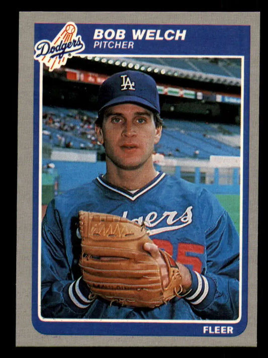 1985 Fleer #388 Bob Welch EX Excellent Los Angeles Dodgers Baseball Card - Baseball Card Single