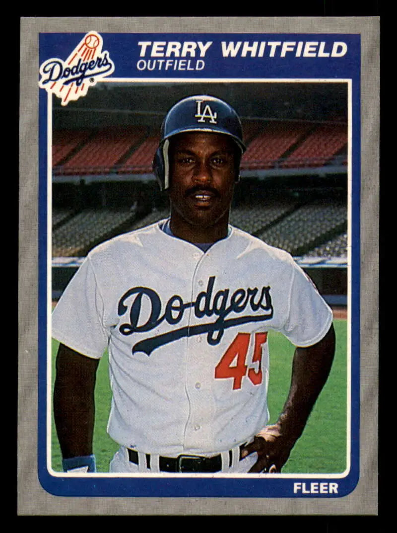 1985 Fleer #389 Terry Whitfield EX Excellent Los Angeles Dodgers Baseball Card - Baseball Card Single
