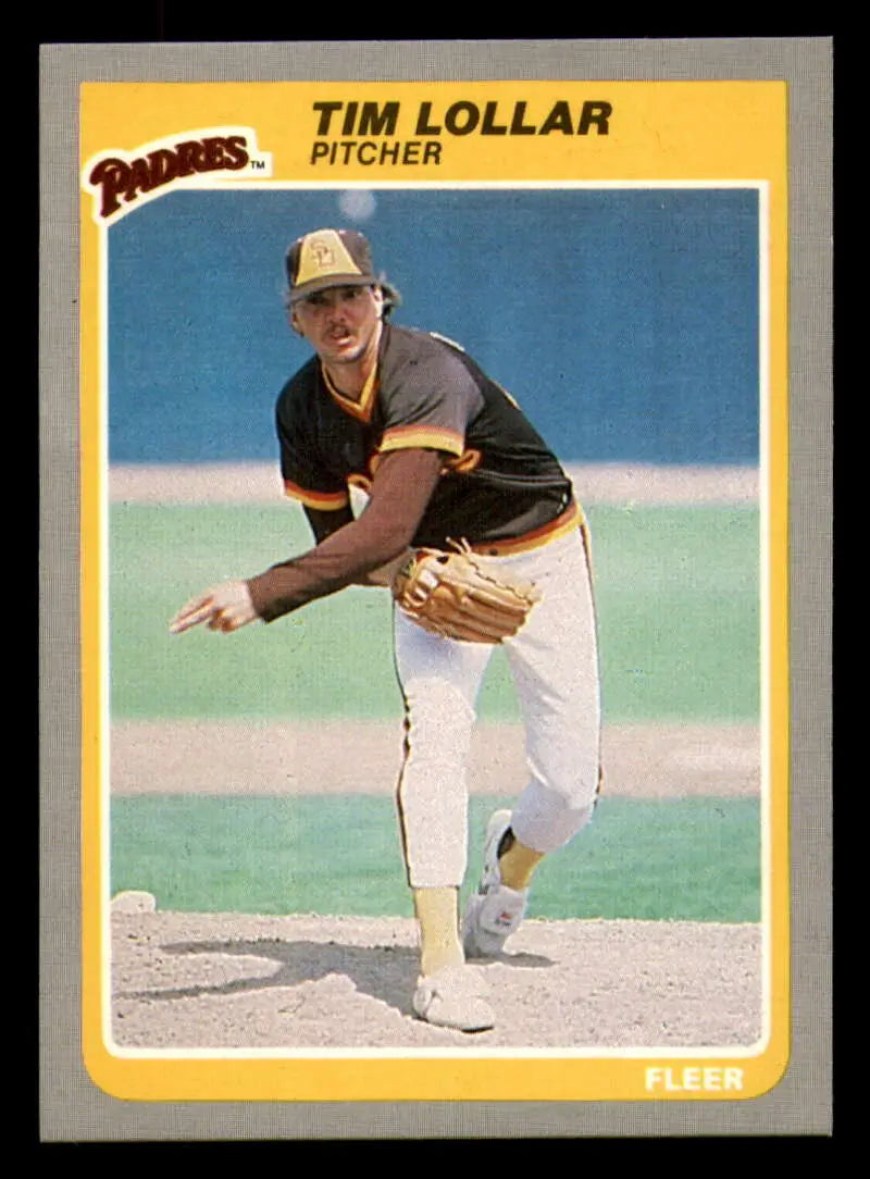 1985 Fleer #39 Tim Lollar EX Excellent San Diego Padres Baseball Card - Baseball Card Single