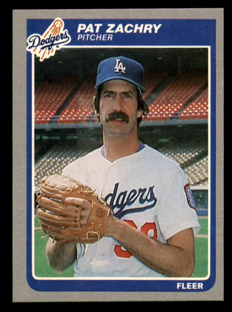1985 Fleer #391 Pat Zachry EX Excellent Los Angeles Dodgers Baseball Card - Baseball Card Single