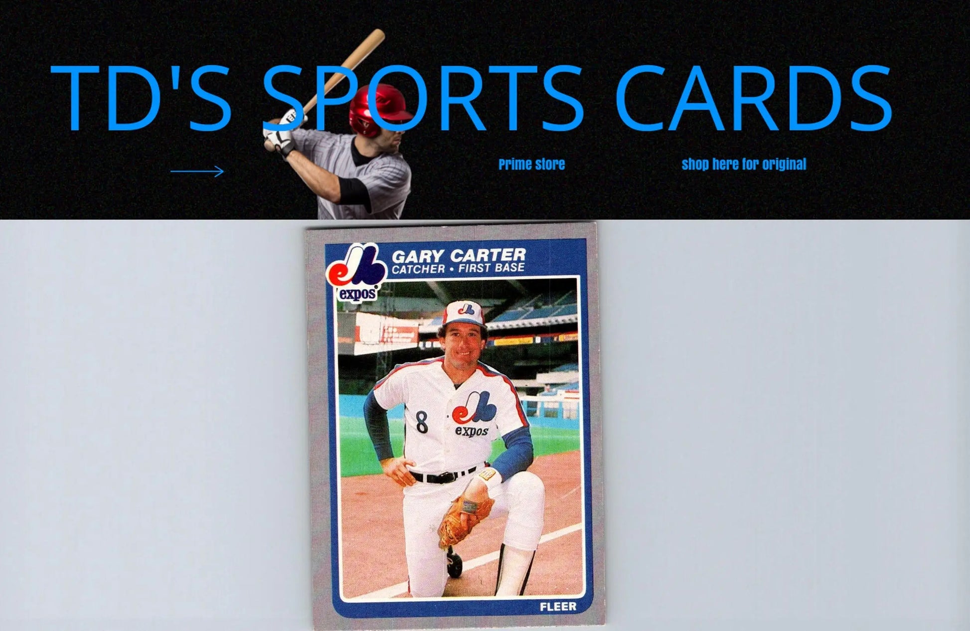 Gary Carter baseball card from 1985 Fleer #393 showcasing a collectible card