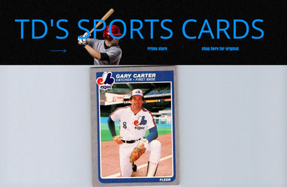 Gary Carter baseball card from 1985 Fleer #393 showcasing a collectible card