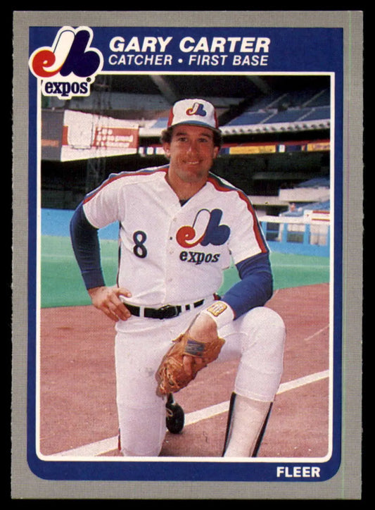 1985 Fleer #393 Gary Carter EX Excellent Montreal Expos Baseball Card - Baseball Card Single