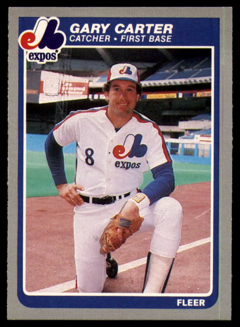 1985 Fleer #393 Gary Carter EX Excellent Montreal Expos Baseball Card - Baseball Card Single