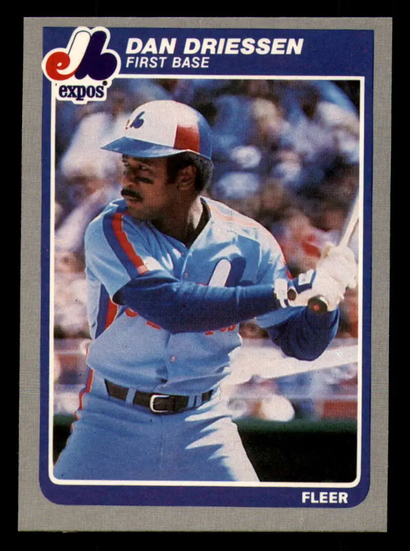 1985 Fleer #396 Dan Driessen EX Excellent Montreal Expos Baseball Card - Baseball Card Single